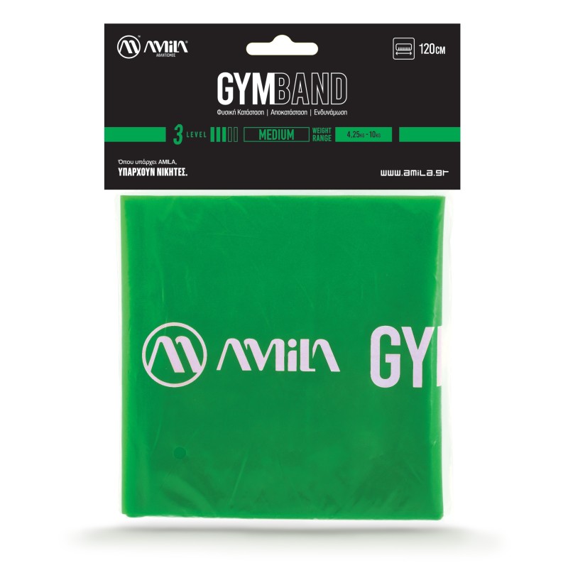 Λάστιχο Αντίστασης AMILA GymBand 1.2m Medium