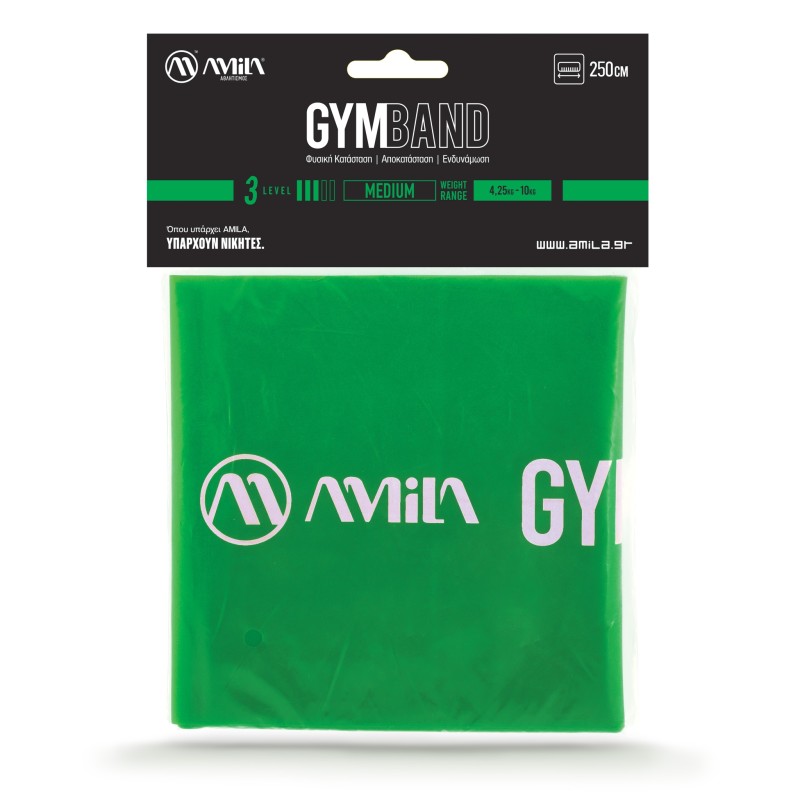 Λάστιχο Αντίστασης AMILA GymBand 2.5m Medium