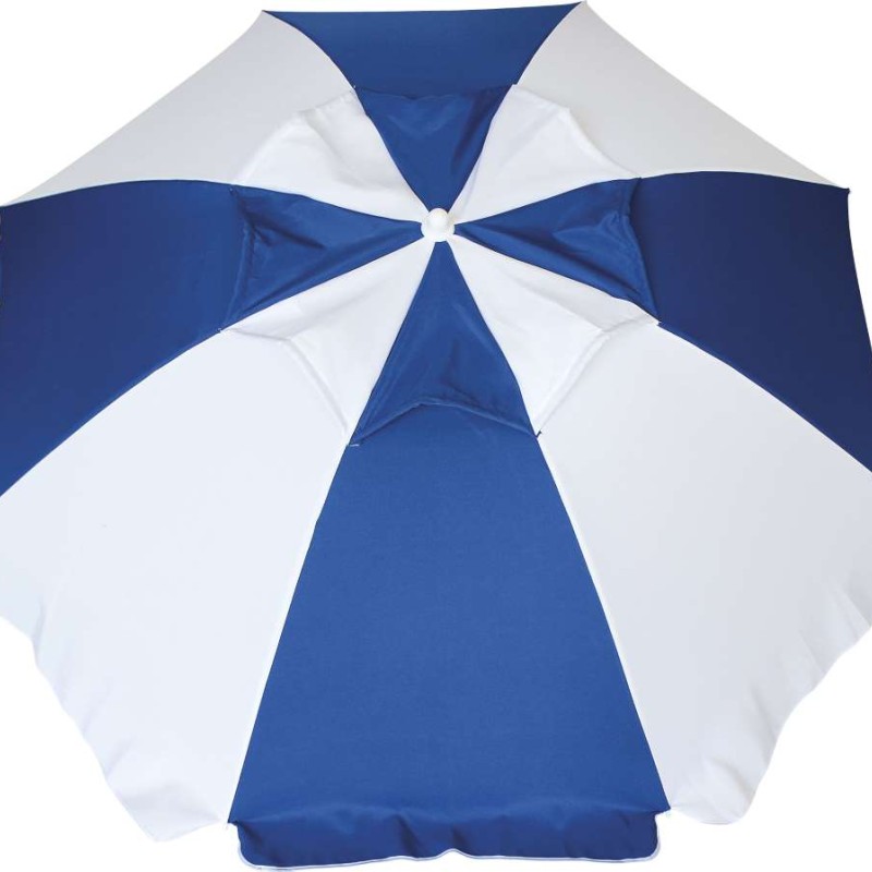 Ομπρέλα Παραλίας 2m Polyester 180gsm Λευκό | Μπλε