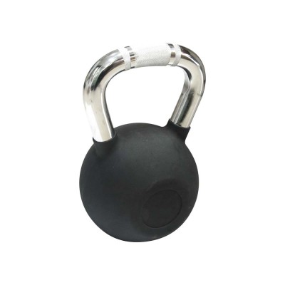 Kettlebell Rubber Cover Cr Handle 4 kg – Μαύρο