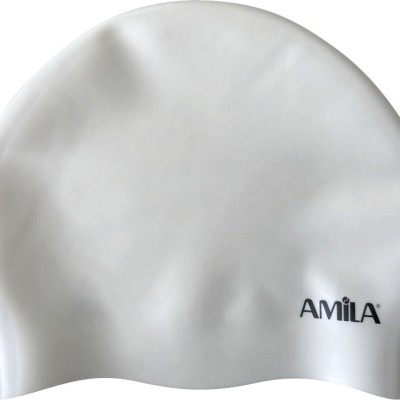 Σκουφάκι Κολύμβησης AMILA Long Hair HQ Λευκό