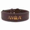 Ζώνη Άρσης Βαρών AMILA Δερμάτινη Καφέ C Quality M