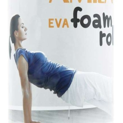 AMILA Foam Roller Plexus Φ14x33cm Πορτοκαλί/Μαύρο