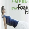 AMILA Foam Roller Plexus Φ14x33cm Μαύρο/Λάιμ