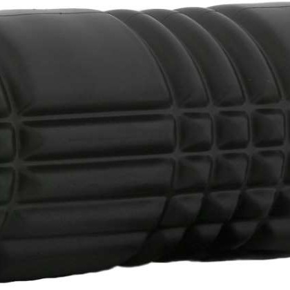 AMILA Foam Roller Plexus Φ14x33cm Μαύρο/Λάιμ