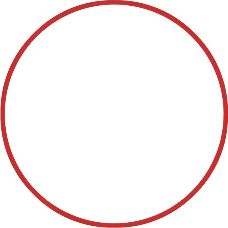 Χούλα Χουπ HQ 80cm - Φ19mm - 330gr, Κόκκινο