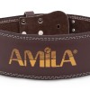 Ζώνη Άρσης Βαρών AMILA Δερμάτινη Καφέ C Quality S
