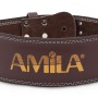 Ζώνη Άρσης Βαρών AMILA Δερμάτινη Καφέ C Quality S