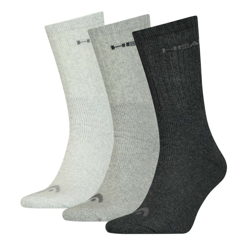 ΚΑΛΤΣΕΣ HEAD CREW 3Pack UNISEX Grey (701213456-001)