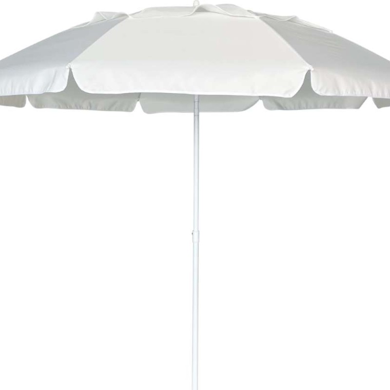 Ομπρέλα Παραλίας 2m Polyester 180gsm Λευκό