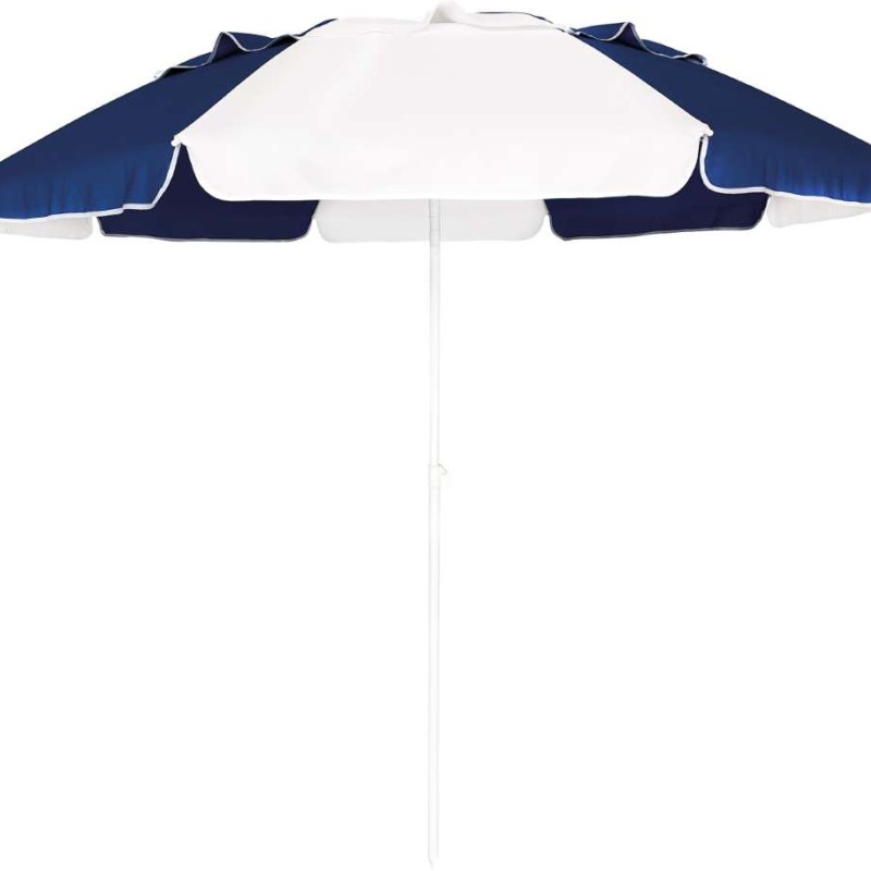 Ομπρέλα Παραλίας 2m Polyester 180gsm Λευκό | Μπλε