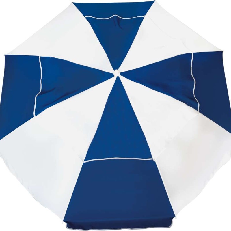 Ομπρέλα Παραλίας 2m Polyester 180gsm Λευκό | Μπλε