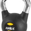 Kettlebell Rubber Cover Cr Handle 6 kg – Μαύρο