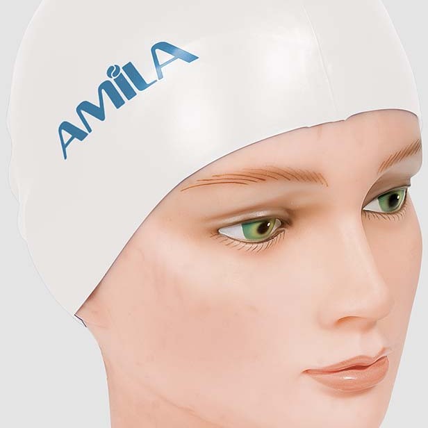 Σκουφάκι Κολύμβησης AMILA Basic Λευκό