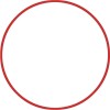 Χούλα-Χουπ 70cm - Φ19mm - 260gr, Κόκκινο