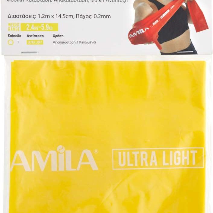 Λάστιχο Αντίστασης AMILA GymBand 1.2m Ultra Light