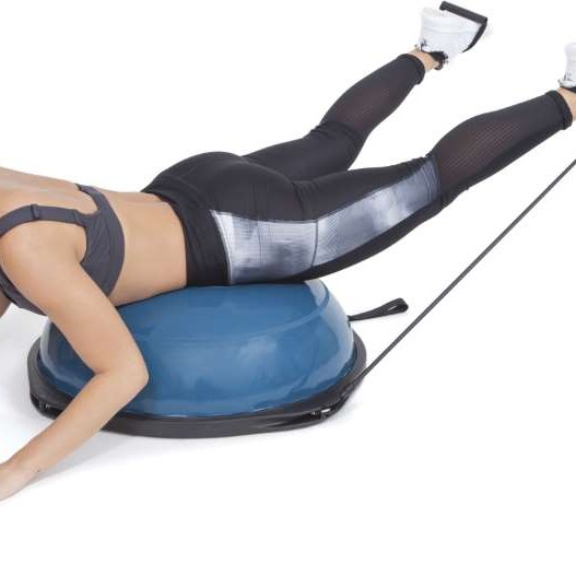 AMILA Balance Ball με Ξύλινη Βάση Μπλε 63cm