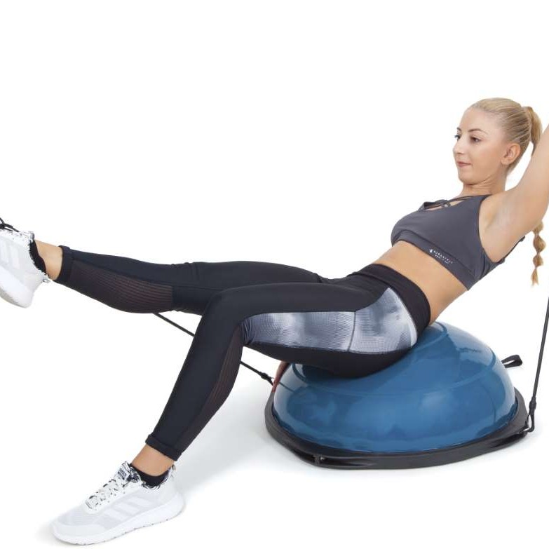 AMILA Balance Ball με Ξύλινη Βάση Μπλε 63cm