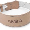 Ζώνη Άρσης Βαρών AMILA Δερμάτινη Μπεζ A Quality M