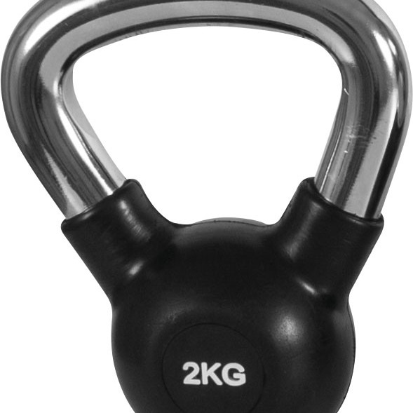 Kettlebell Rubber Cover Cr Handle 2Kg