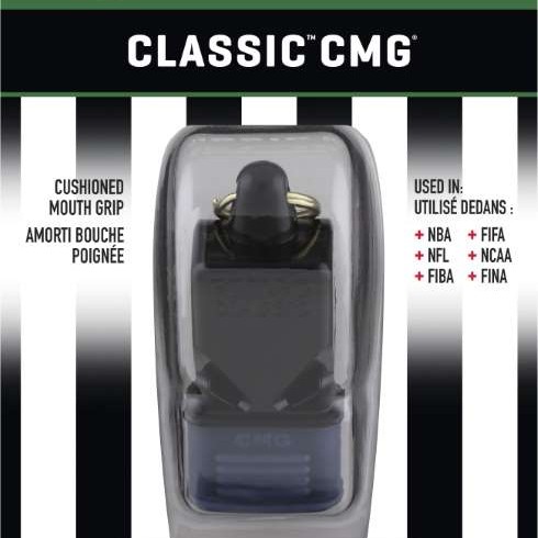 Σφυρίχτρα FOX40 Classic CMG Official Μαύρη με Κορδόνι
