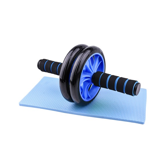 Ab Roller with exercise mat for the knees (BLUE) LIGASPORT*