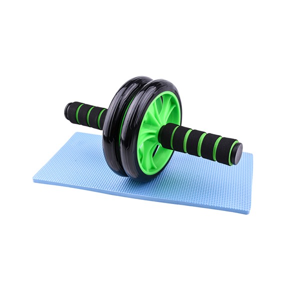 Ab Roller with exercise mat for the knees (GREEN)  LIGASPORT*