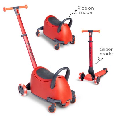 Πατίνι Yvolution YGlider Luna 5 σε 1, Κόκκινο