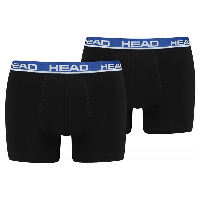 HEAD BASIC BOXER Black/Blue 2Pack (701202741-008)