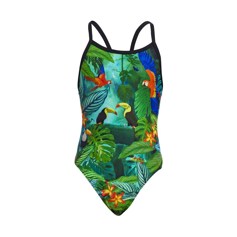 FUNKY Girl's Single Strap One Piece - Lost Forest