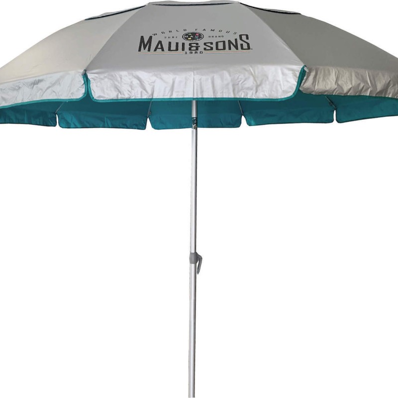 Maui & Sons Σπαστή Ομπρέλα Θαλάσσης Αλουμινίου Διαμέτρου 2.2m με UV Προστασία και Αεραγωγό - Μπλε