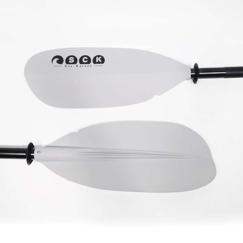 Κουπί καγιάκ Deluxe ρυθμιζόμενο 217-227cm Αλουμινίου διαιρούμενο - Άσπρο SCK