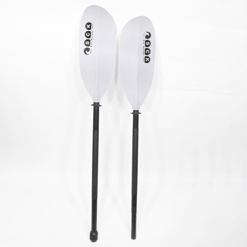Κουπί καγιάκ Deluxe ρυθμιζόμενο 217-227cm Αλουμινίου διαιρούμενο - Άσπρο SCK