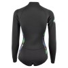 Στολή μαγιό νεοπρέν 2mm Freedive γυναικεία Μαύρη με τύπωμα και φερμουάρ στο στήθος Aropec