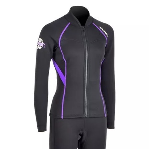 Jacket νεοπρενίου 1.5mm γυναικείο Μαύρο/Μοβ - Aropec