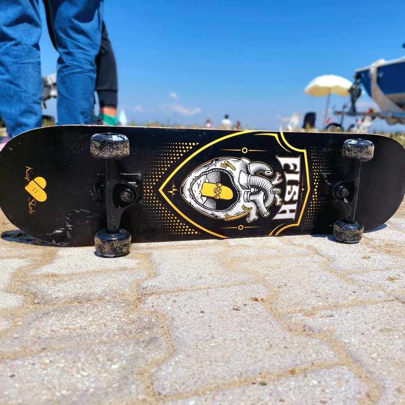 Skateboard 31'' Black heart Fish