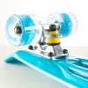 Πλαστικό mini cruiser skateboard 22.5'' Μπλε με LED ρόδες Fish