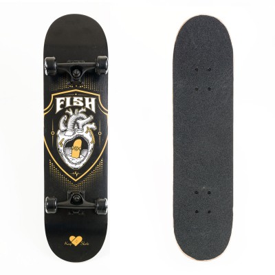 Skateboard 31'' Black heart Fish