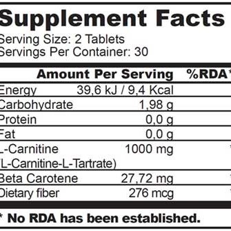 L-Carnitine 1000mg 30tabs (BIOTECH USA)