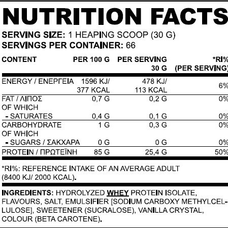 True Isolate 2000gr (TRUE NUTRITION) - Vanilla