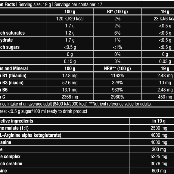Black Blood NOX 330gr (BIOTECH USA) - Blueberry Lime