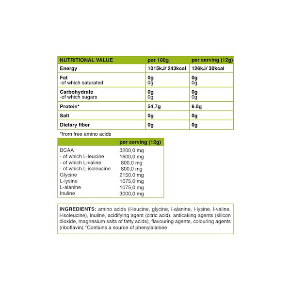 BCAA Plus 360gr (SWEDISH NUTRITION) - Raspberry
