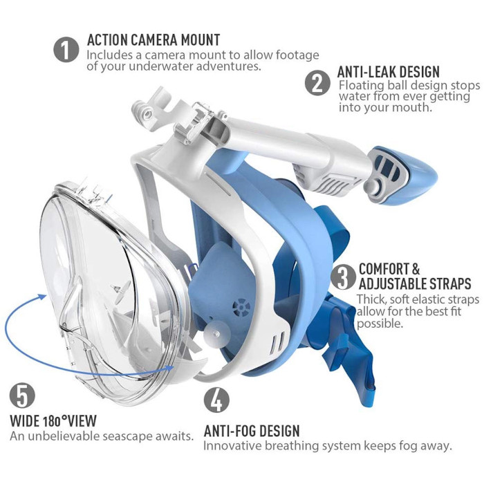 Viking F-200 FULL FACE DIVING MASK - Small/Medium