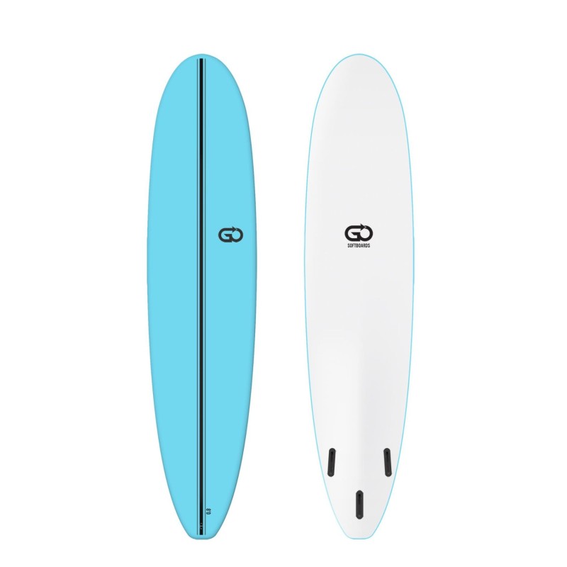 Σανίδα surf Softboard 8.0 Soft Top Μπλε - GO
