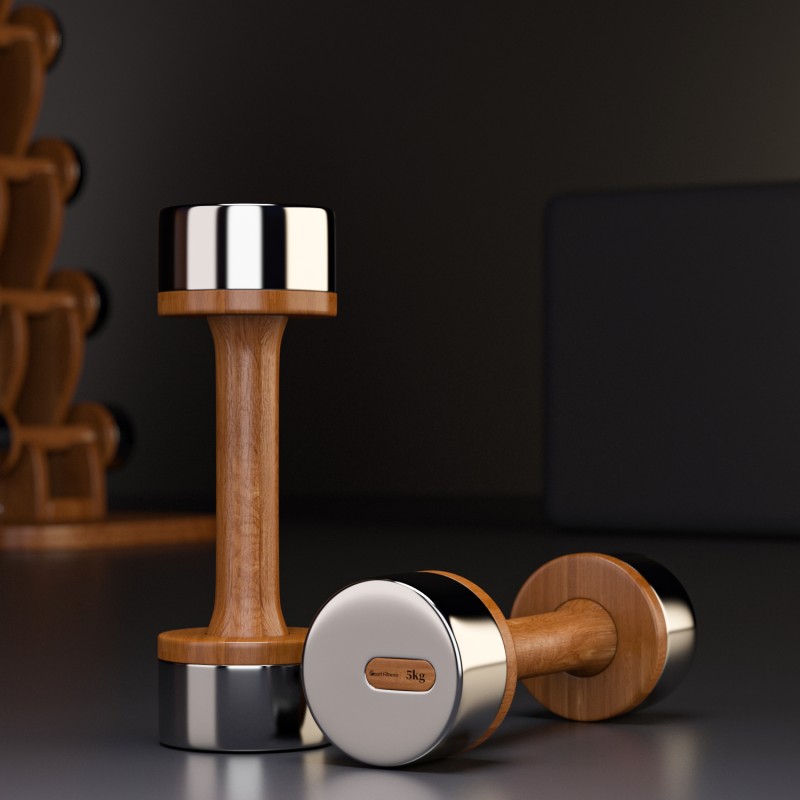 Viking Luxury Hotel Dumbbells , Ξύλινοι αλτήρες - 6.00 kgr