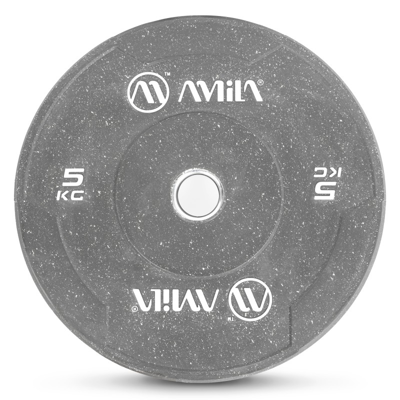Δίσκος Color Bumper Plate Slim 50 mm 5 kg – Γκρι