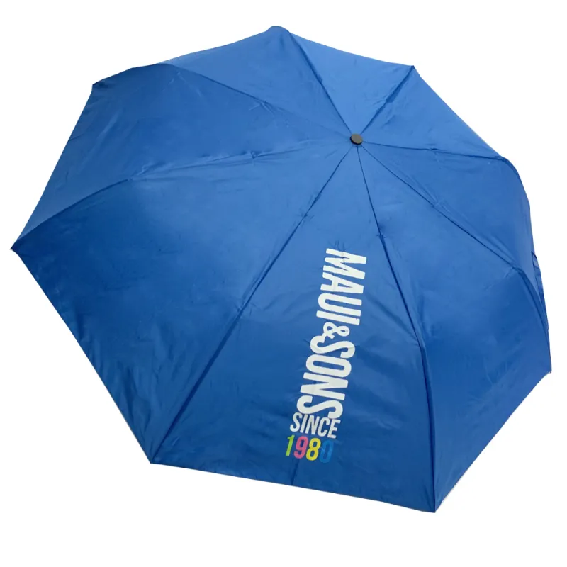 Ομπρέλα βροχής unisex σπαστή 3s αυτόματη R53cm polyester μονόχρωμη MAUI&SONS - Γκρι
